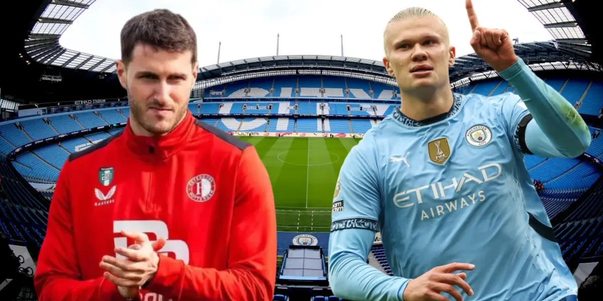 Santiago Giménez y Erling Haaland (Foto tomada de: The Guardian/Transfermarkt/Feyenoord)