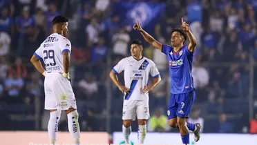 Sepúlveda celebrando gol anotado al equipo de Monterrey