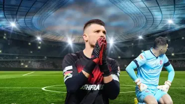 Tiago Volpi lamentándose en ambas imágenes/FOTO La Máquina Celeste