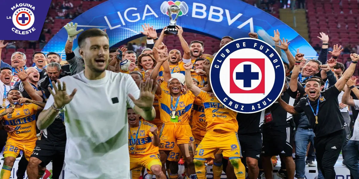 Tigres campeón de Liga MX y Martín Anselmi (Fuente: MEXSPORT)