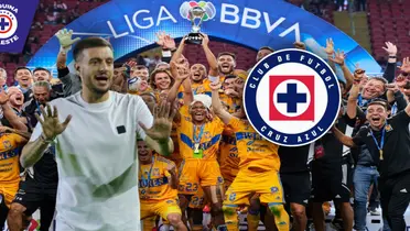 Tigres campeón de Liga MX y Martín Anselmi (Fuente: MEXSPORT)