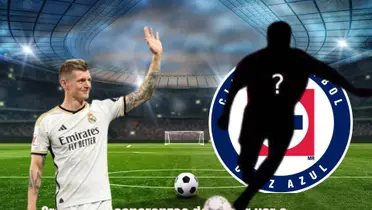 Toni Kroos en la portada, junto a jugador oculto, logo de Cruz Azul/La Máquina Celeste