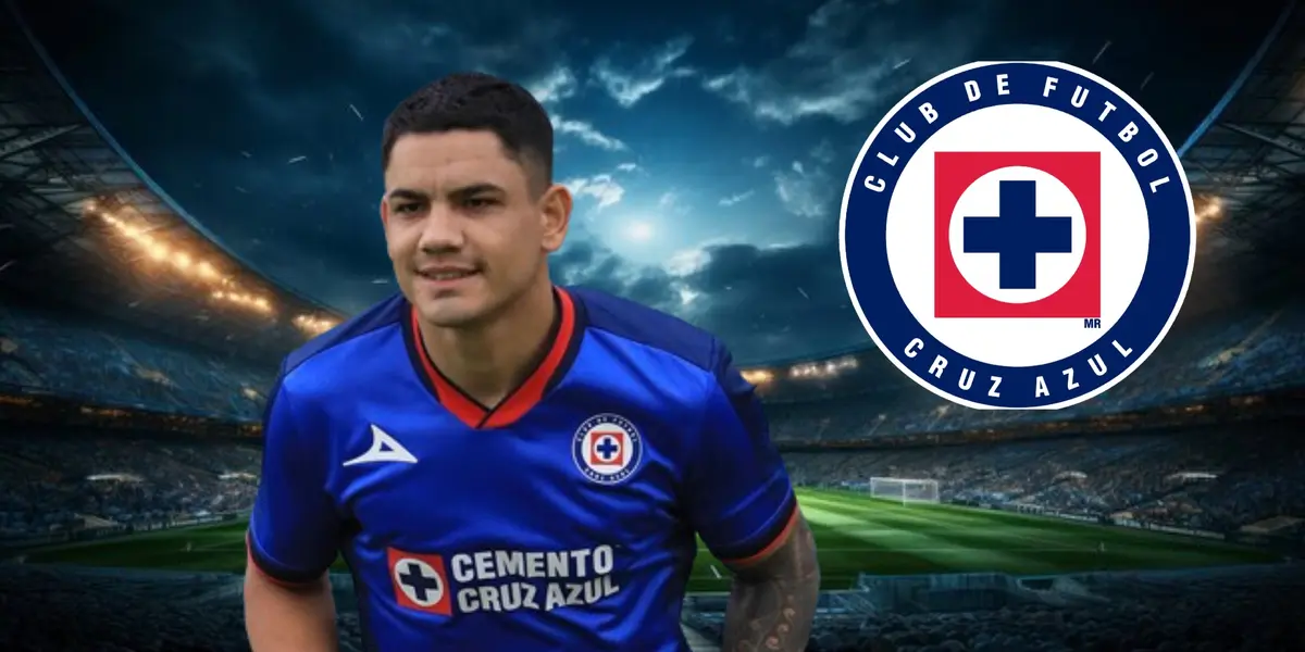 Toro Fernández, con el escudo de Cruz Azul/FOTO La Máquina Celeste