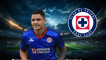 Toro Fernández, con el escudo de Cruz Azul/FOTO La Máquina Celeste