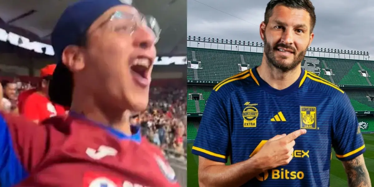 Un fan de La Máquina Celeste festejó el golazo de Gignac en la Leagues Cup.