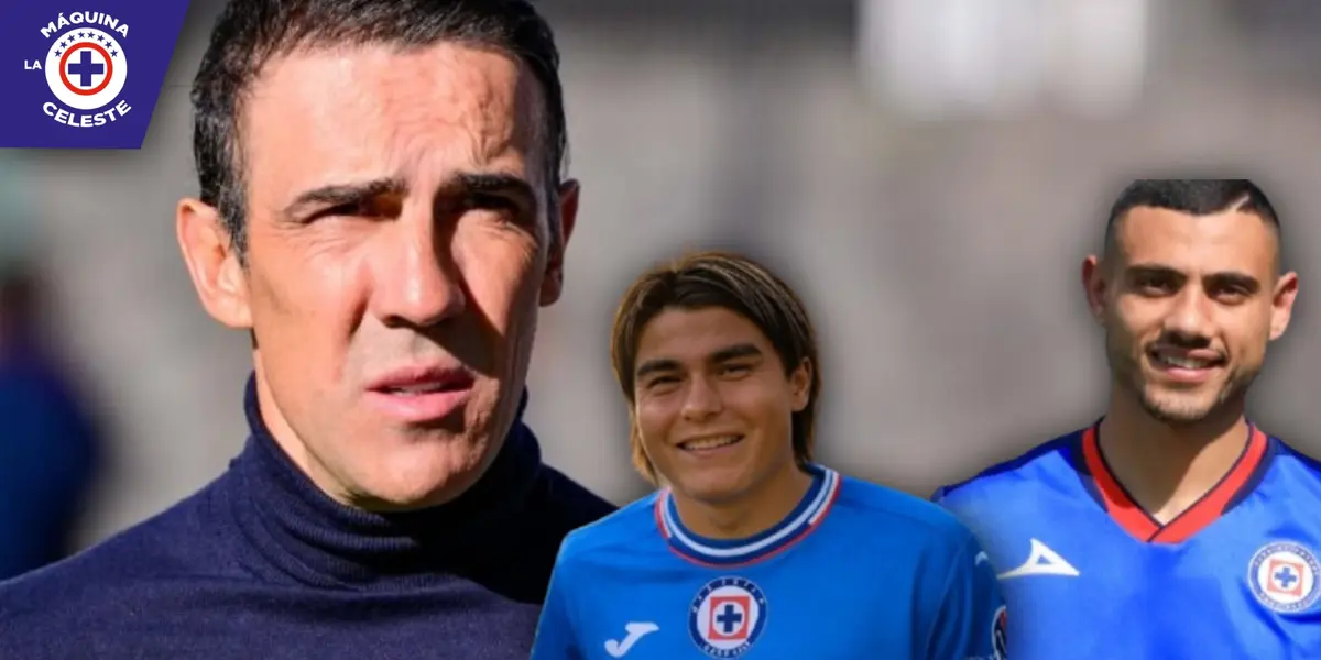 Vicente Sánche y jugadores de Cruz Aul (Fuente: MEXSPORT)