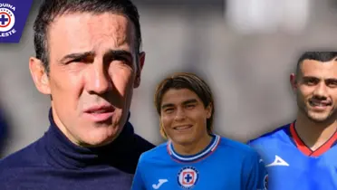 Vicente Sánche y jugadores de Cruz Aul (Fuente: MEXSPORT)