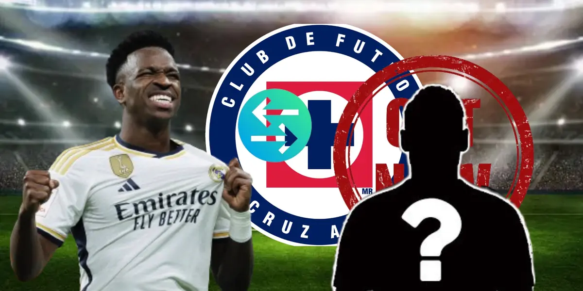 Vinicus Jr, con el escudo de Cruz Azul/La Máquina Celeste
