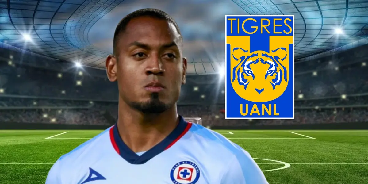 Willer Ditta con el escudo de Tigres/La Máquina Celeste
