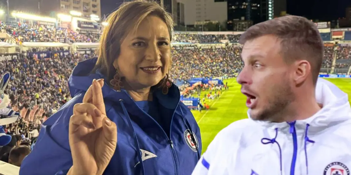 Xóchitl Gáñvez en el Estadio Azul - Foto: X