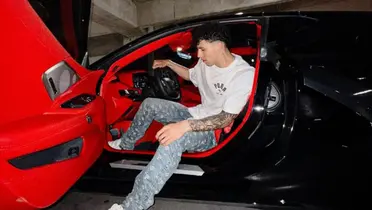 Jorge Sánchez y su Corvette Stingray - Foto: Instagram 