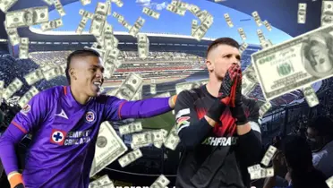 Kevin Mier y Tiago Volpi en la portada, con dólares cayendo/FOTO La Máquina Celeste